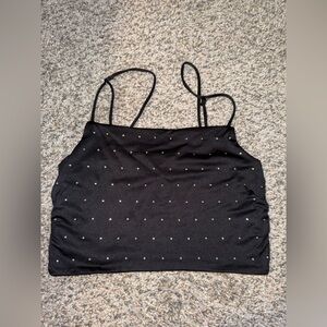 Forever 21 Black Camisole with Rhinestones